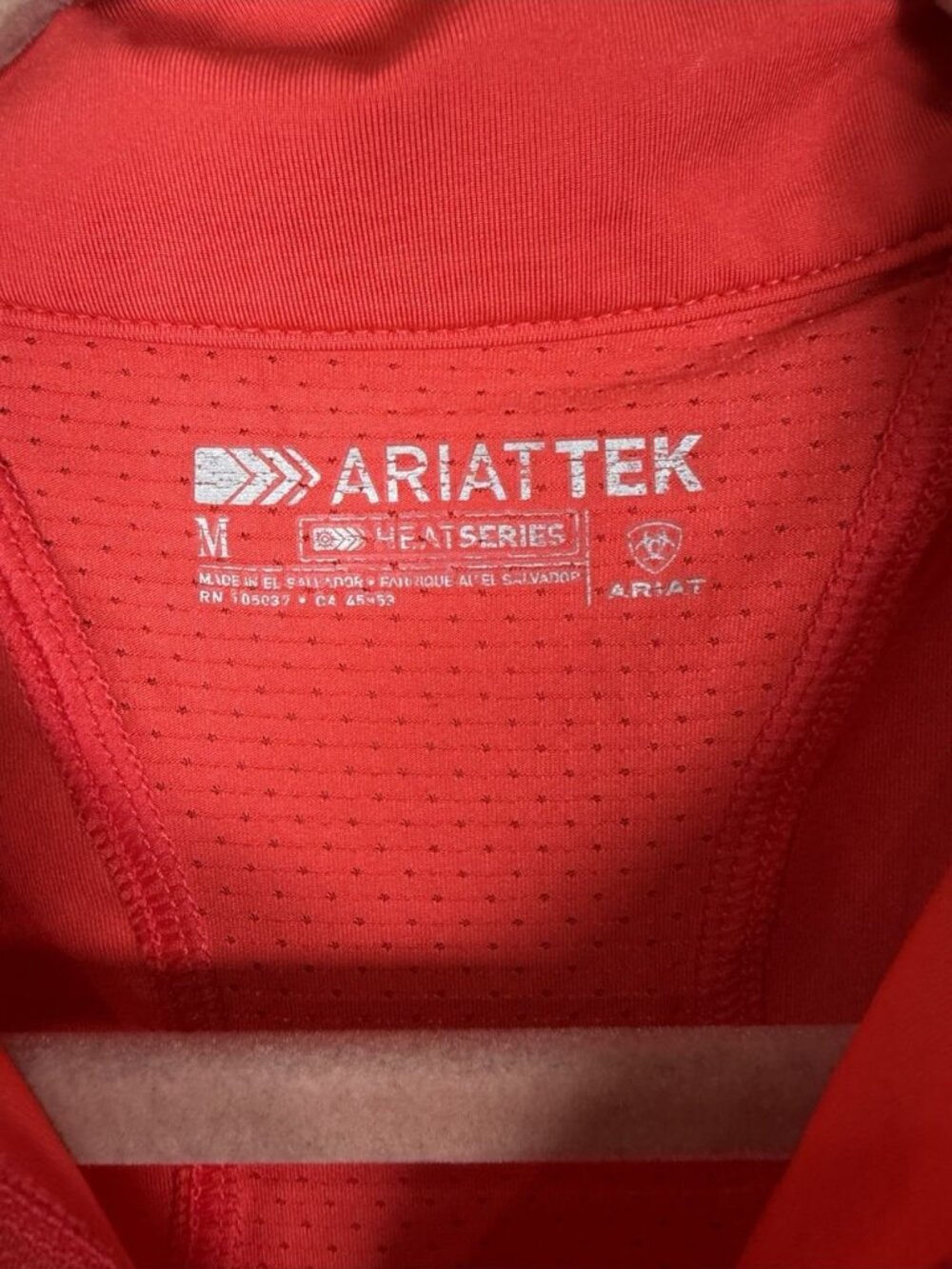 Ariat Tek Polo Shirt Women Medium 1/4 Zip Performance Equestrian Riding - Picture 6 of 10